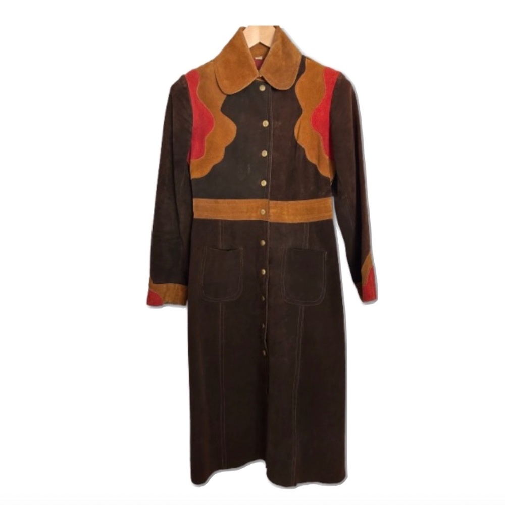 Insane Vintage 1960s "Gassy Jack" Scalloped Suede Coat